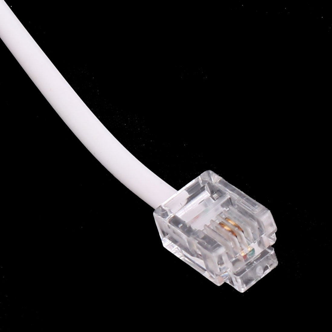uxcell 6P2C RJ11 Telephone Fax Modem Line Cable 1.9M, 2Pieces for Landline Telephone, White