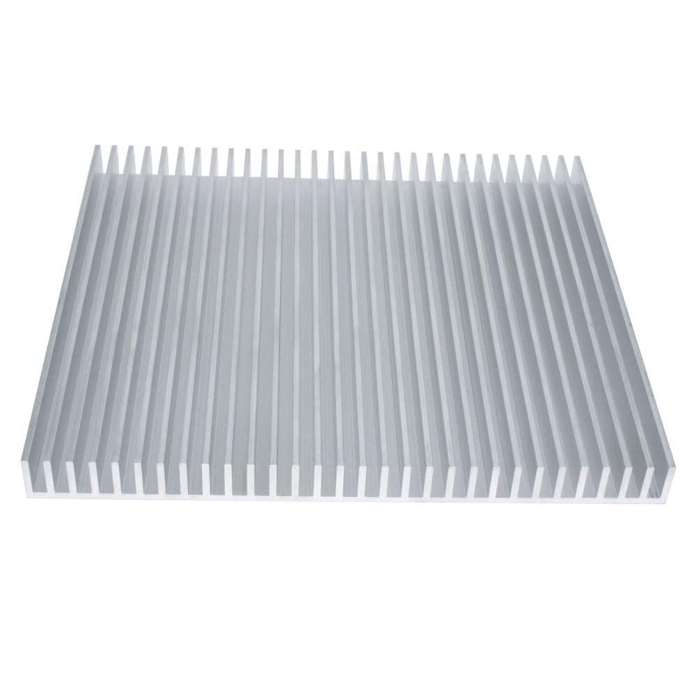 Large Aluminum Heatsink 8.66 x 7.87 x 0.7 inch / 220 x 200 x 18mm Radiator Cooler for LED Chip Electronic LCD Power Amplifier Heat Dissipation