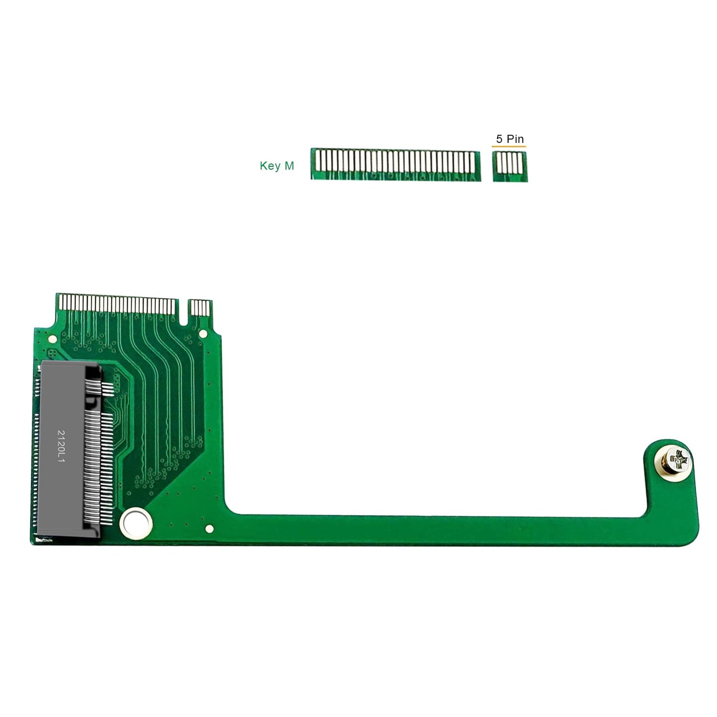 AoQhir Transfer Board 90 Degrees for M2 Transfercard Modified for M2 Hard Drive for Rog Ally Handheld