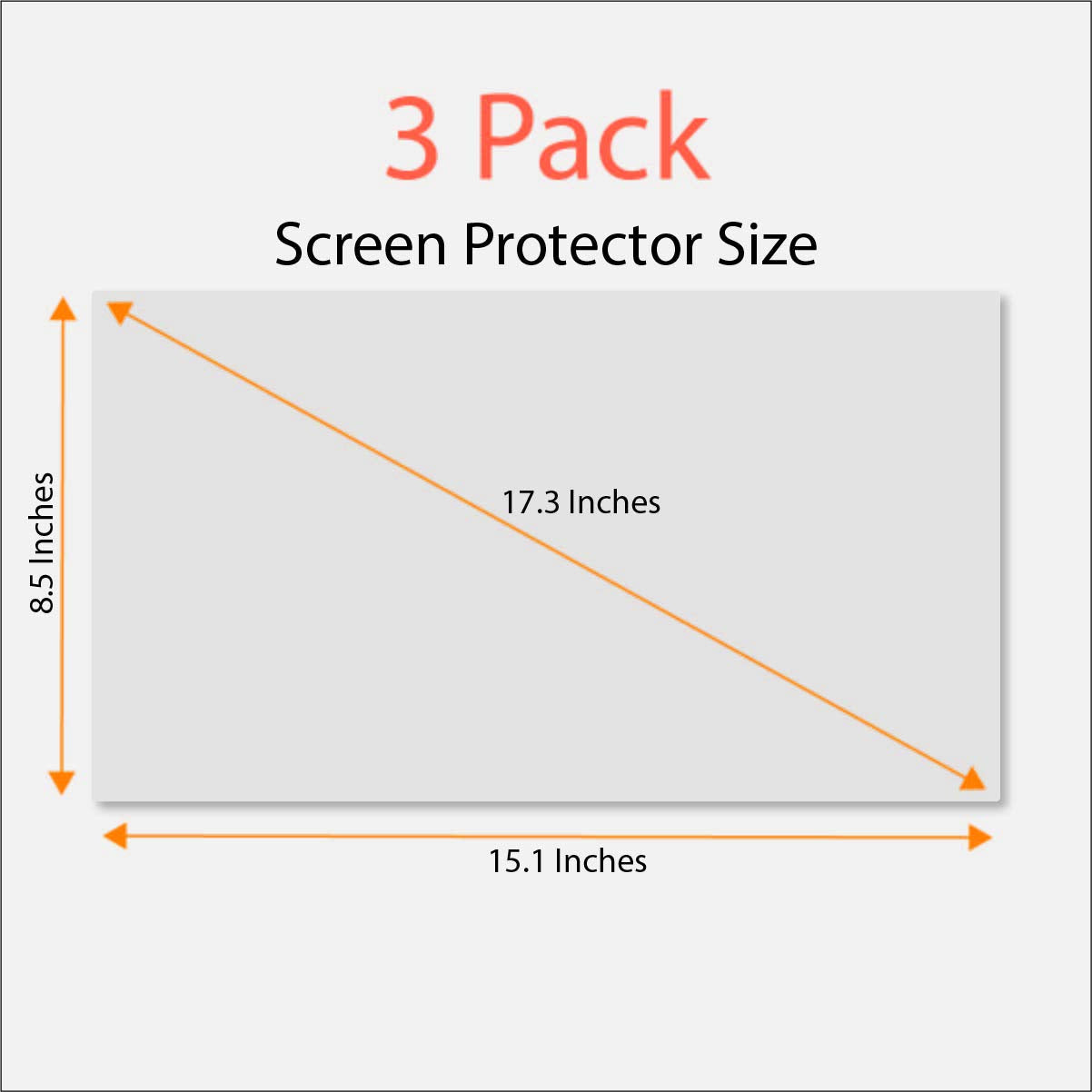 Anti Blue Light Screen Protector (3 Pack) for 17.3 Inches Laptop. Filter out Blue Light and relieve computer eye strain to help you sleep better