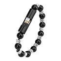 Charging Bracelets Cable Charger Cord Fashion Prayer Beads Wrist Line Black (for Apple)