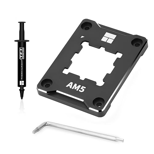 Thermalright ASF-BLACK AM5 CPU Secure Frame,CPU Anti-Bend Fixing Frame, CPU Correction Retainer, AM5 Aluminum Alloy Fixing Bracket, CPU Optical Fit