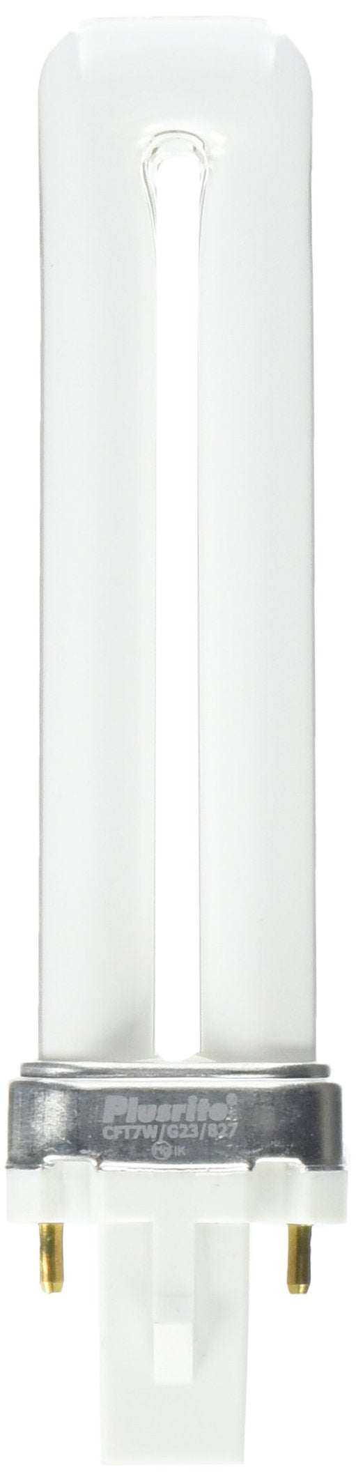 Plusrite 4003 7 Watt CFL Light Bulb - Compact Fluorescent - 2 Pin G23 Base - 2700K - PLT - CFT7W/G23/827,