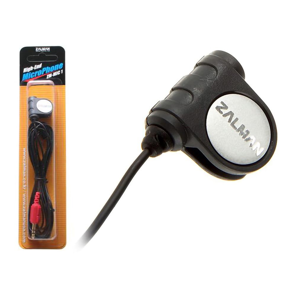 Zalman ZM-MIC1 High Sensitivity Headphone Microphone with Mini Clip, Computer PC Streaming Gaming Mic, 3.5mm Jack