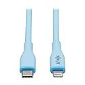 Tripp Lite Safe-IT USB-C to Lightning Charge Cable for iPhone & iPad, Male-to-Male Cable, MFi Certified, Light Blue, 6 Feet / 1.8 Meters, 2-Year…