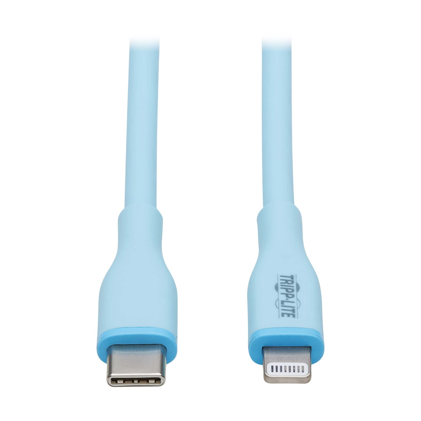 Tripp Lite Safe-IT USB-C to Lightning Charge Cable for iPhone & iPad, Male-to-Male Cable, MFi Certified, Light Blue, 6 Feet / 1.8 Meters, 2-Year…