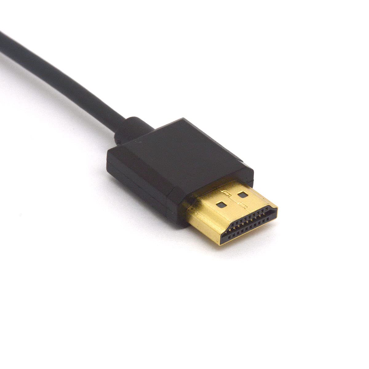 GLHONG Angled Micro HDMI to HDMI Cable, 90 Degree Angle Micro HDMI Male to HDMI Male Adapter Connector for 1080P, 4K, Ultra HD, 3D, Ethernet 15CM