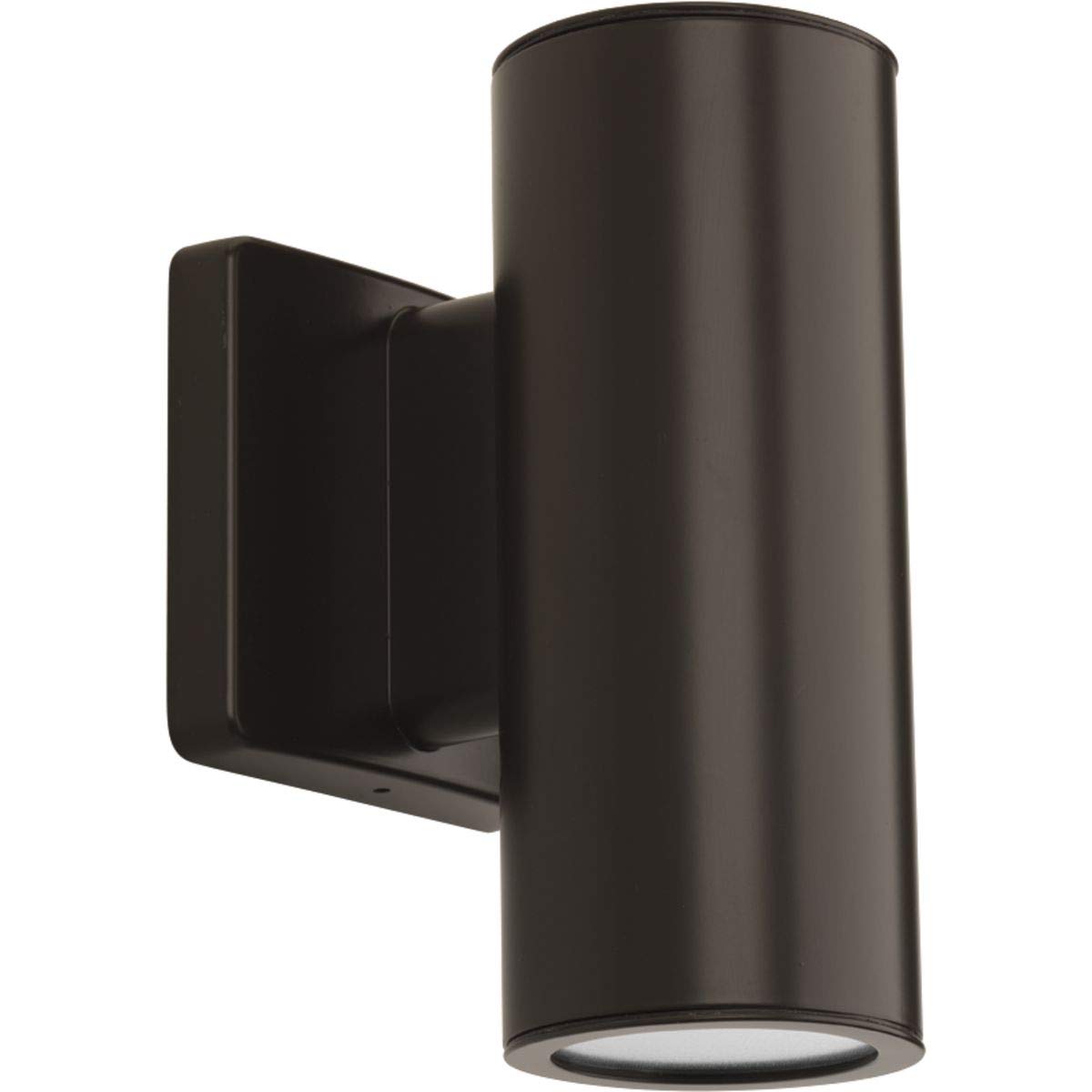 Progress Lighting P563001-020-30K Cylinders Collection 3" LED Modern Outdoor Small Up/Down Wall Lantern Light, 3-1/3 Inch Diameter, Antique Bronze