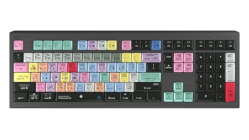 Logickeyboard Designed for Adobe Photoshop CC Compatible with macOS- Astra 2 Backlit Keyboard # LKB-PHOTOCC-A2M-US