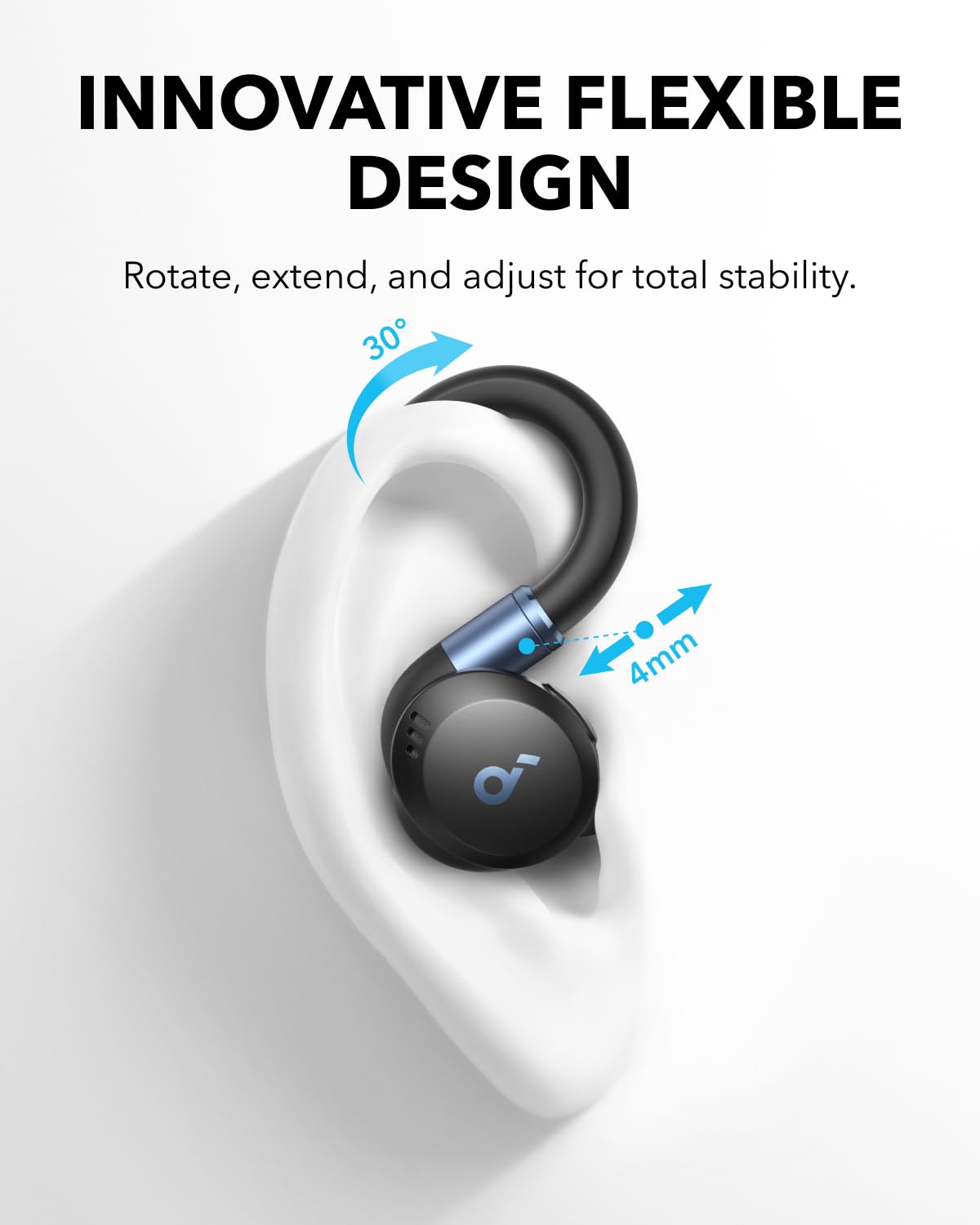 (Renewed) Soundcore Sport X20 by Anker, True-Wireless Workout Earbuds, Rotatable and Extendable Ear Hooks, Noise Cancelling, Deep Bass, IP68