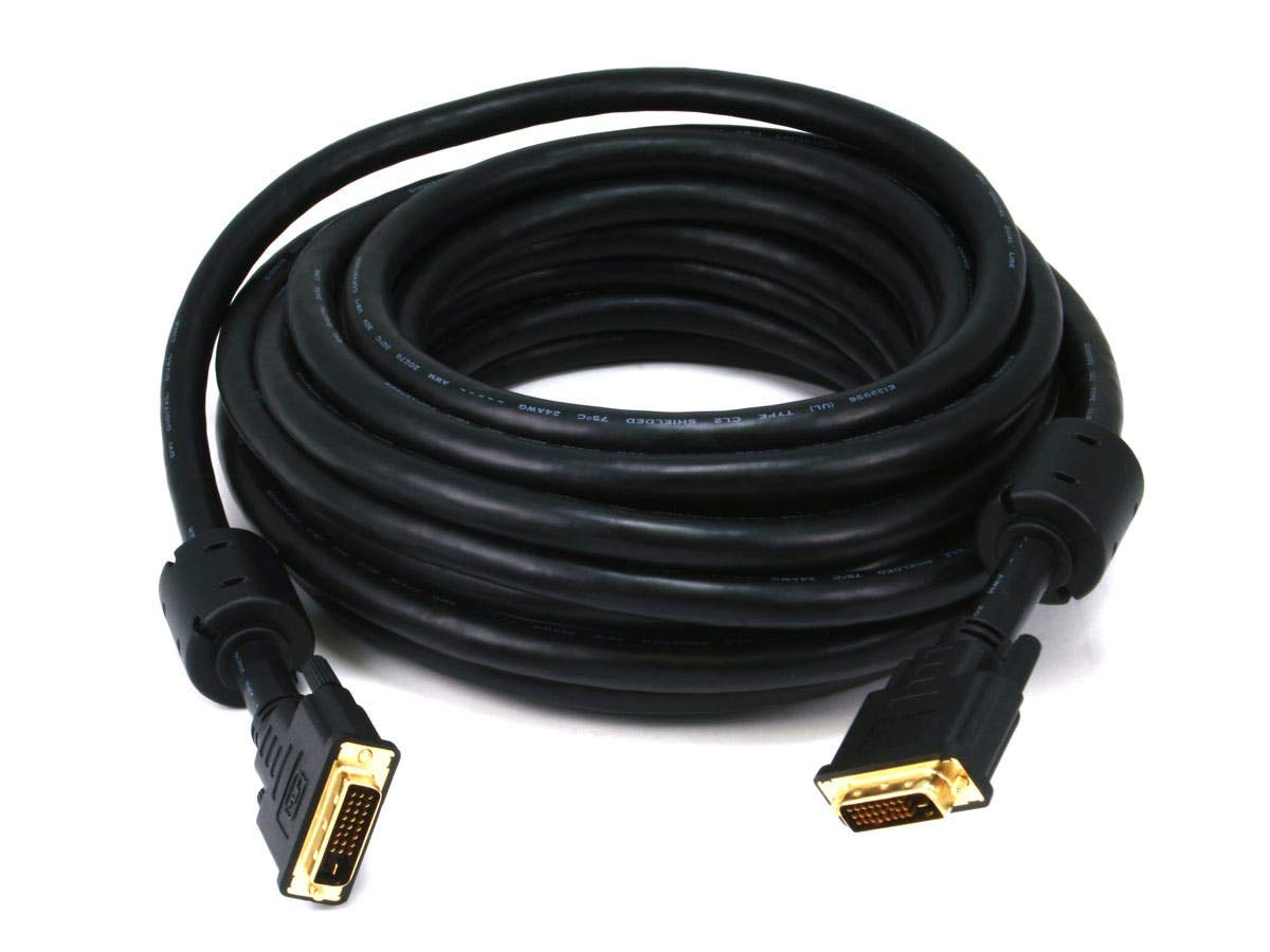 Monoprice 35ft 24AWG CL2 Dual Link DVI-D Cable - Black