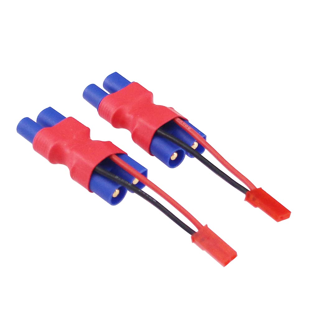 BDHI 3pcs EC3 Male to Female Connector with in-line JST Male 20awg 5cm Cable Parallel Power Adapter for Camera Gimbal(B174-3)