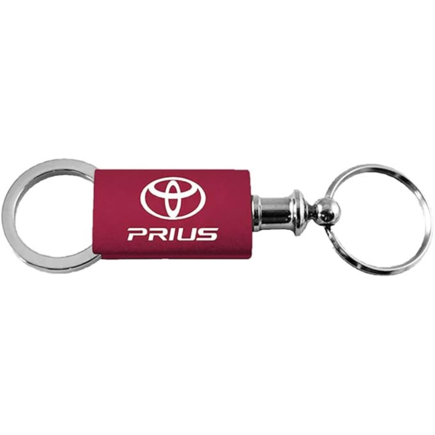 AU-TOMOTIVE GOLD, INC. Officially Licensed Burgundy Anodized Aluminum Valet Key Fob for Toyota Prius
