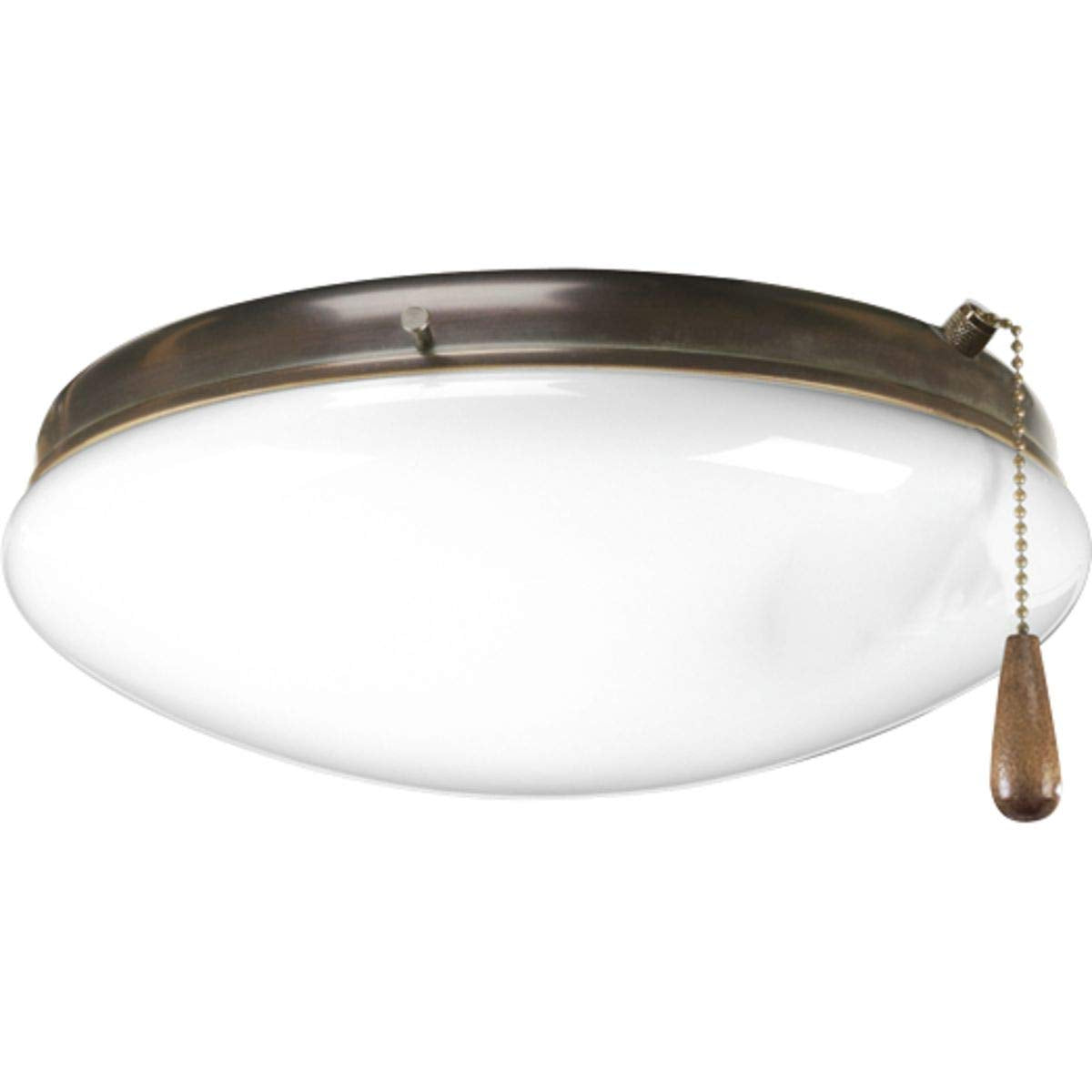 Progress Lighting AirPro 10.5" Ceiling Fan Light Kit, Antique Bronze