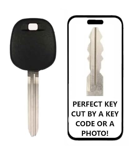 Key Cut Service + Transponder TOY44H H Chip Key Replacement for Toyota Camry, C-HR, Corolla, Highlander, Prius, RAV4, Sequoia, Sienna, Tacoma, Tundra