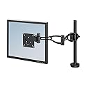 Fellowes 8041601 Professional Series Adjustable Depth Computer Monitor Stand for Desk with Single Monitor Arm, 30 Inch Monitor Capacity