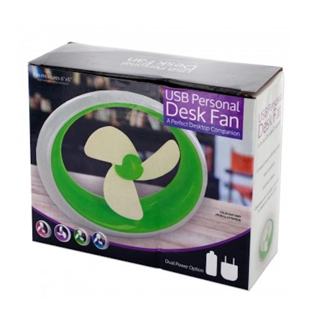 USB Personal Desk Fan- Desktop Companion High Output Compact Design Silent for Office Home Bedroom Desktop - Green