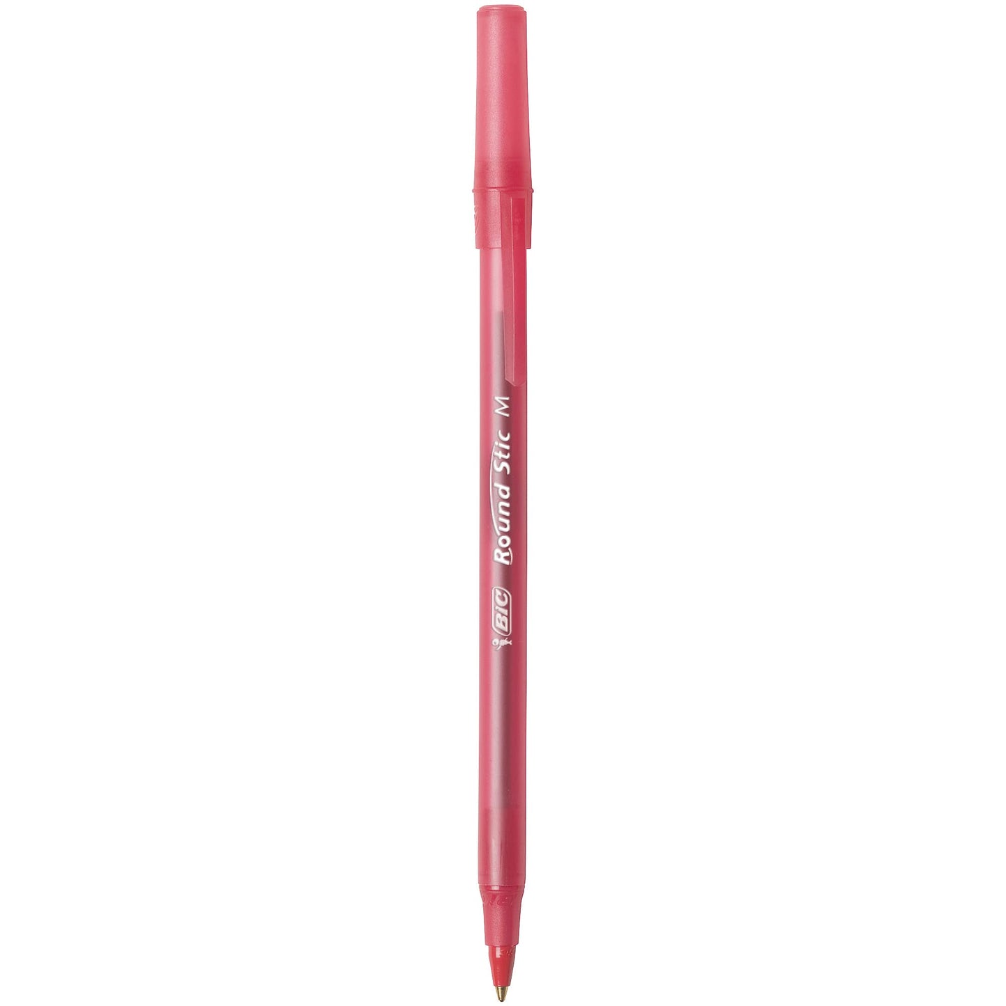 BIC Round Stic Xtra Life Red Ballpoint Pens, Medium Point (1.0mm), 10-Count Pack of Bulk Pens, Flexible Round Barrel for Writing Comfort, No. 1