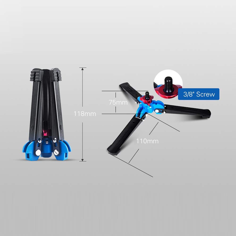 Nicama NC-T1 DSLR Camera Monopod Tripod with Removable Folding 3 Feet Base for Canon 5D3 6D Nikon D800 D600 D810 Sony A7S Sigma DV Gopro