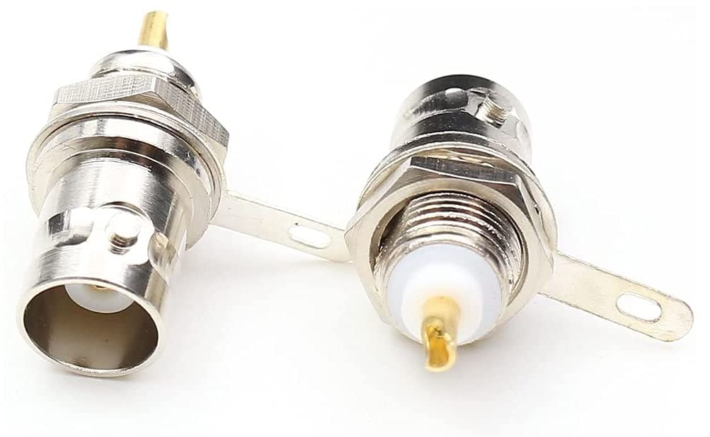 BNC Female Panel Mount Connector with Nut BNC Female Bulkhead Adapters Coaxial Adapter 8 Pack