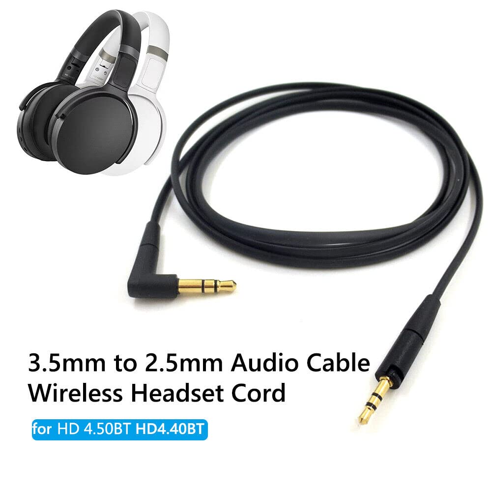 V-MOTA Earphone line Cable Compatible with Sennheiser HD400S HD350BT HD4.30 HD4.40BT HD4.50BTNC HD450BT HD458BT Momentum Over-Ear Headset,1.4 Meters…