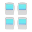 AMERELLE Always-On Blue Night Light, 4 Pack (71282) - Slim, Plug-in, LED Light with a Soft, Cool Blue Glow - Slim Suitable for Bedrooms, Bathrooms