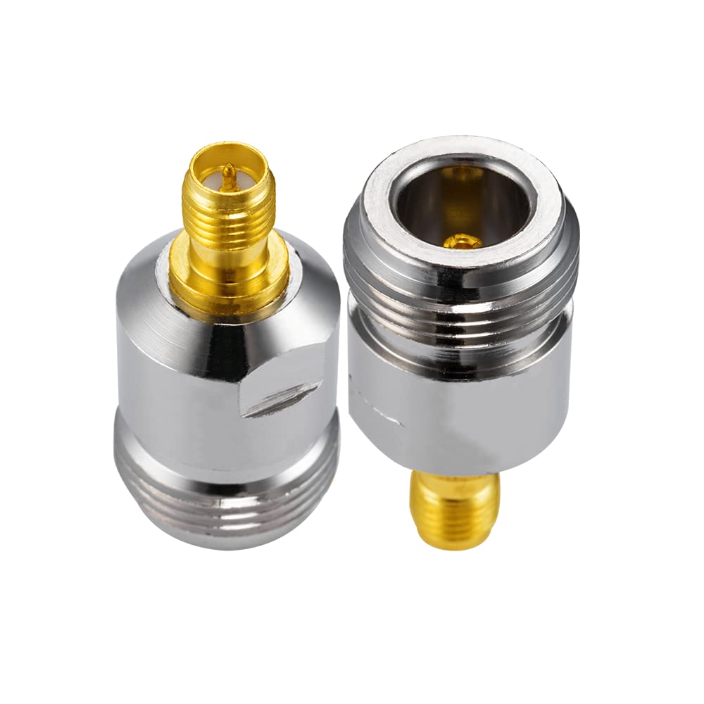 POBADY 2PCS RP-SMA Female to N-Type Female Adapter RP-SMA WiFi Antenna Adapter for WLAN Outdoor WiFi Antenna RPSMA WLAN 4G WiFi Router Wirelesse