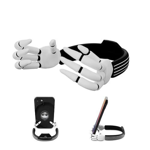 Jack Skellington Hands Phone Stand for Desk- Tim Burton’s The Nightmare Before Christmas Jack and Sally Phone Holder Stand for Office - Disney Gifts