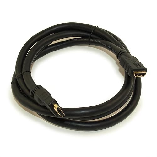MyCableMart 6ft HIGH-Speed HDMI w/Ethernet 24 AWG Extension (M/F) CL2 Cable,Gold Plate