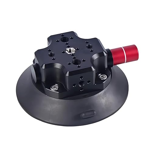 MIMIRACLE Camera Suction Cup Mount, 4.5" Pump-actived Vacuum Suction Mount Compatible with Action Cameras, DSLR Cameras, Securely Attach Your Camera
