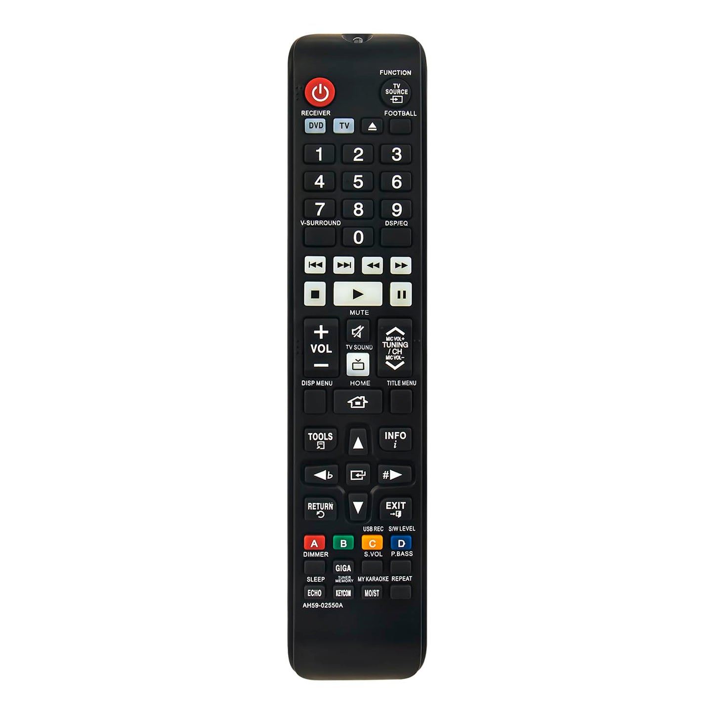 New AH59-02550A Replace Remote Fit for Samsung HT-F453K HT-F453HK HT-F445K HT-F455K HT-F450BK HT-F453RK HT-F450RK HT-F453HBK HT-F453HRK HT-F455BK