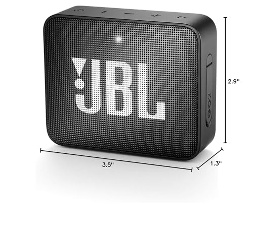 JBL GO 2 Portable Bluetooth Waterproof Speaker - Black (Renewed)