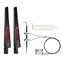10Dbi Antenna Wi-Fi 6E AX210 Bluetooth 5.3 5374Mbps 2.4Ghz 5Ghz 6Ghz 802.11ax/ac M.2 2230 Key E Desktop Kit Wireless Adapter AX210NGW Windows 10/11