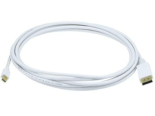 Monoprice 10FT 32AWG Mini DisplayPort to DisplayPort Cable - White