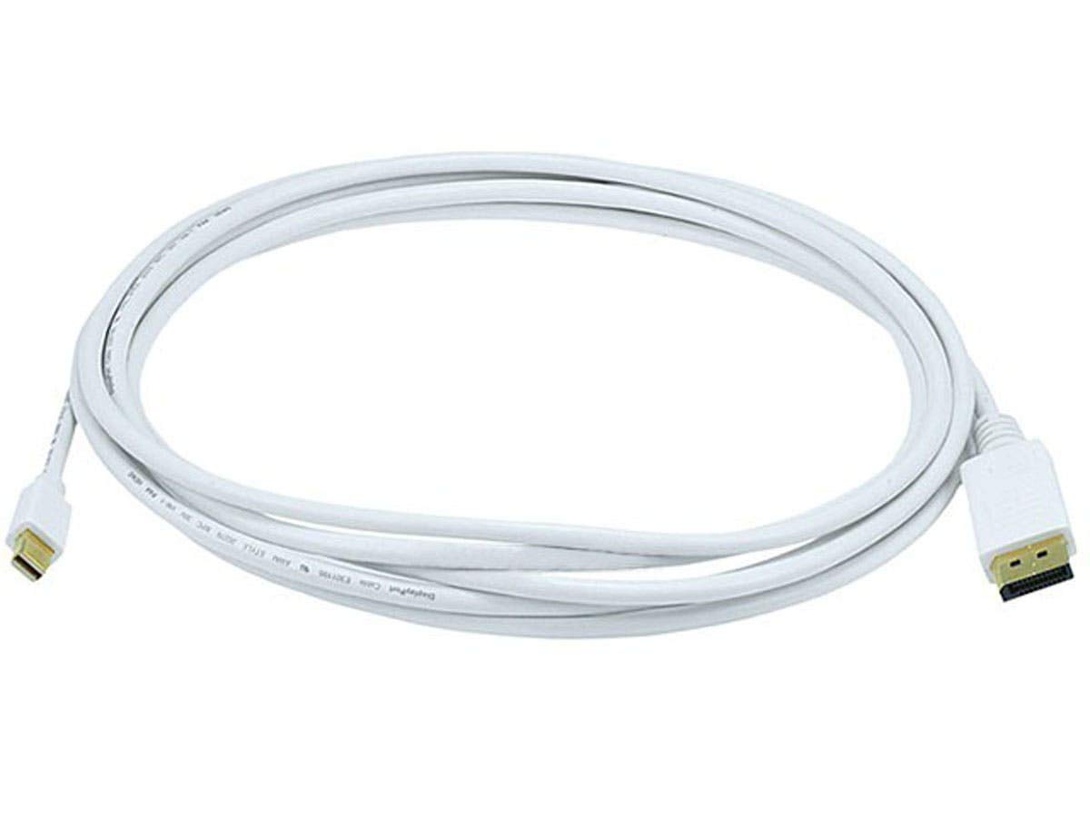 Monoprice 10FT 32AWG Mini DisplayPort to DisplayPort Cable - White
