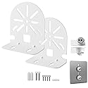 SamIdea 2-Pack L-Shape Steel Security Dome Camera Mount Bracket - Wall Ceiling Mounting Universal Fit, Built-in Wire Management, Ideal for CCTV, Baby