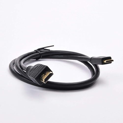 Mini HDMI to HDMI Cable - High Speed (3 ft) - clocked at 10.2 Gbit/s, Bandwidth of 340 MHz - 3D BluRay or TV - 24k Gold Plated Contacts