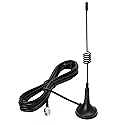 Shopcorp Dual Band WiFi Antenna 2.4GHz 5GHz 5.8GHz 2dBi Magnetic Antenna RP-SMA Male Antenna for WiFi Router Wireless Network