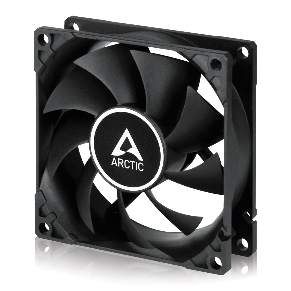 ARCTIC F8 PWM - 80 mm PWM Case Fan, PWM-Signal regulates Fan Speed, Very Quiet Motor, Computer, Fan Speed: 300-2000 RPM - Black