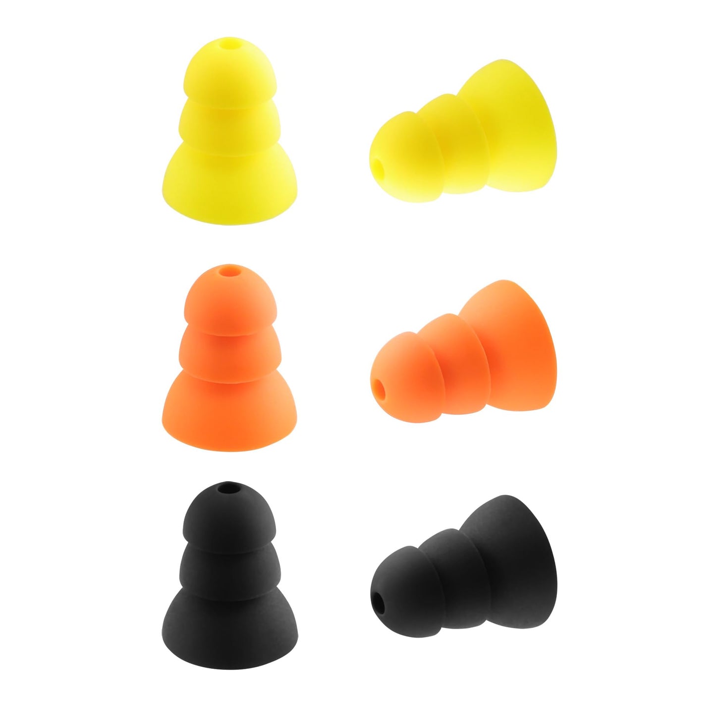 NANLANFAN Replacement Triple Flange Ear Tips for Elgin Discord Gen 3 / Discord Gen 2 / Rumble/Rumble Wired, 6 Pairs
