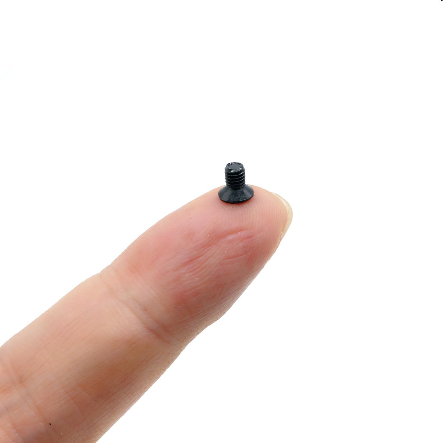 50Pcs Hard Drive Screws 2.5 inch,Stainless Flat Phillips Head HDD SSD M3 x 5mm Mounting Screw for Computer PC Laptop Case,2.5" Black