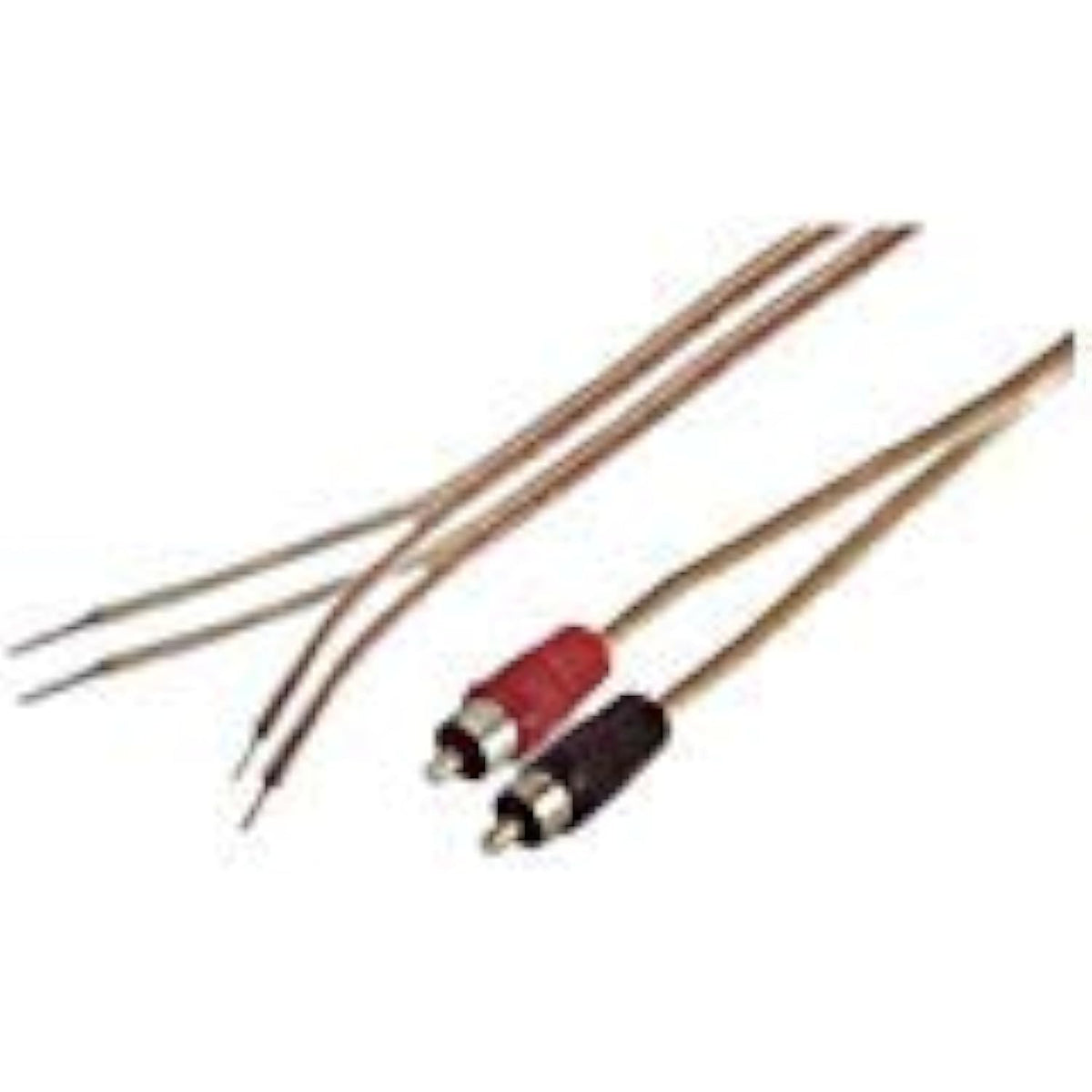 18 AWG Speaker wire with RCA Male - 1 Foot Pair (Red/Black)