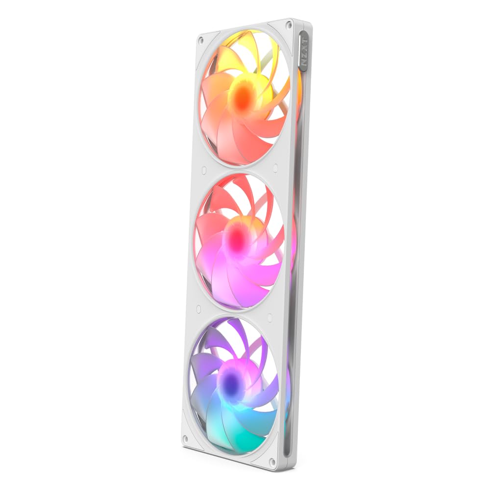 NZXT F420 RGB Reverse - 420mm Single-Frame Reverse Fan - White