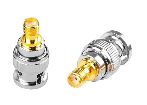 DHT Electronics 2pcs RF coaxial Coax Adapter SMA Female to BNC Male