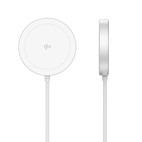 Trendy Wireless Charger for MagSafe Charger, Qi2 Certified 15W Fast Charging Pad, Strong Magnetic Charger with 1.5m Braided Cable, for iPhone 16/15/14