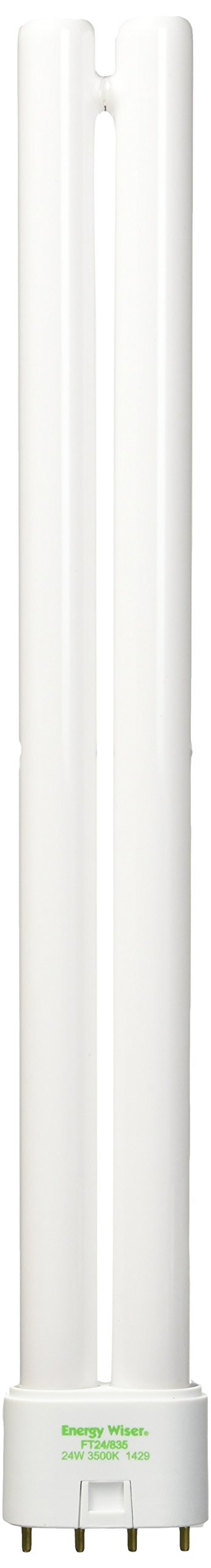 Bulbrite FT24/835 24W PL-L Dimmable Compact Fluorescent High Lumen 4-Pin Plug In Light Bulb, Neutral White