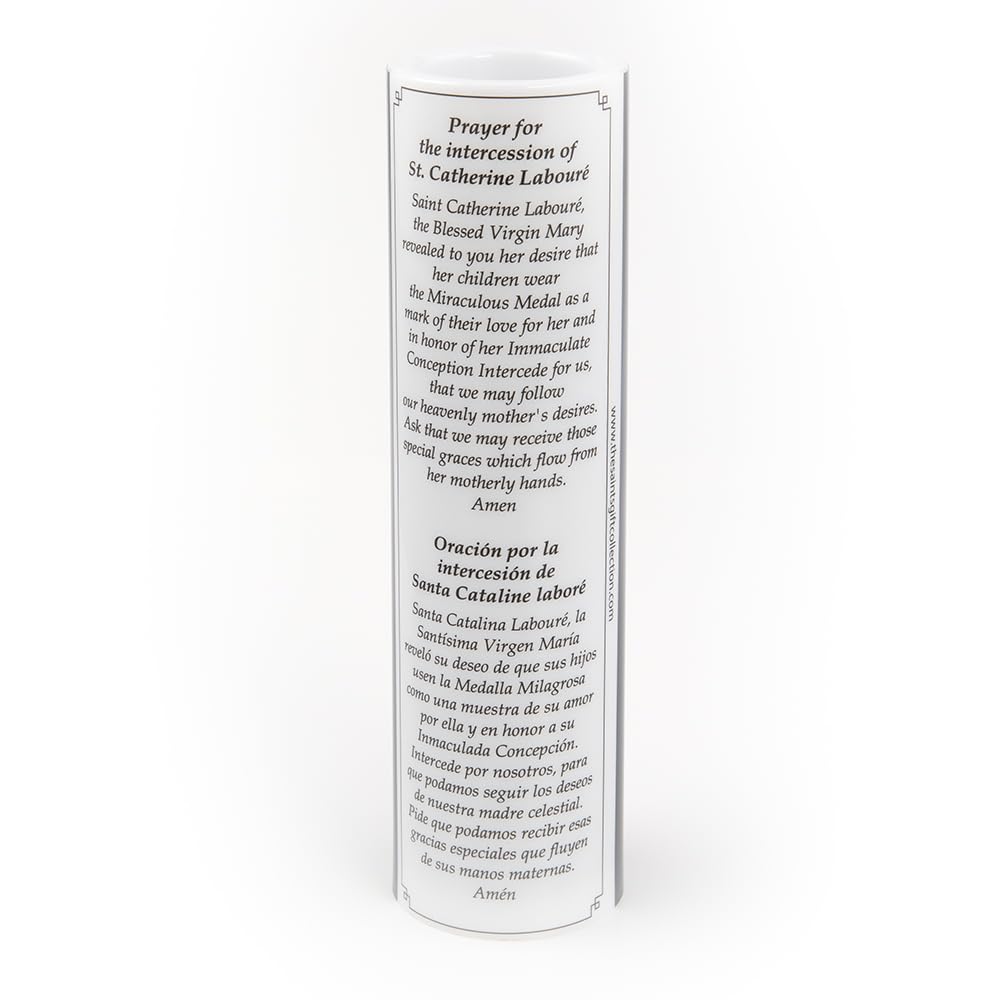 THE SAINTS COLLECTION St Catherine, LED Flameless Devotional Prayer Candle