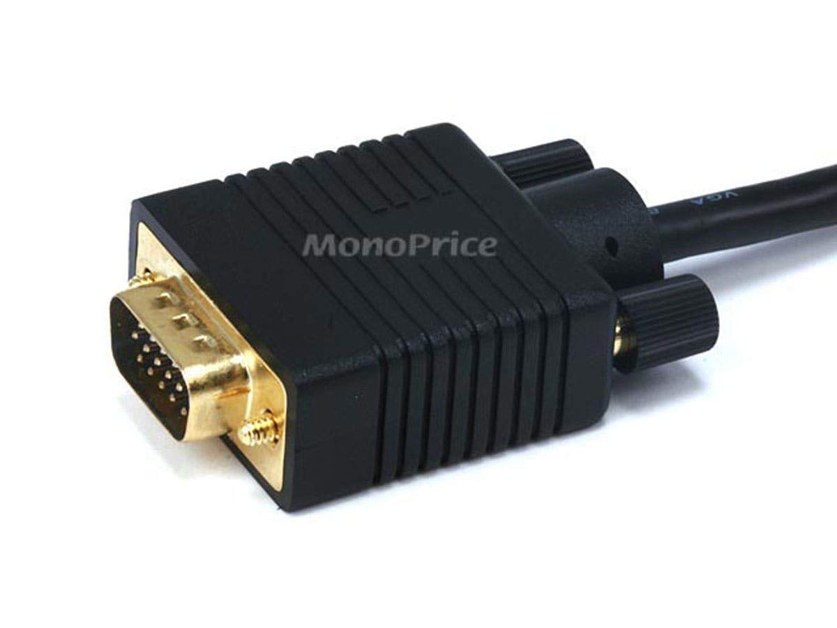 Monoprice 103038 25-Feet 28AWG A Type VGA and USB to M1-D Cable - Black