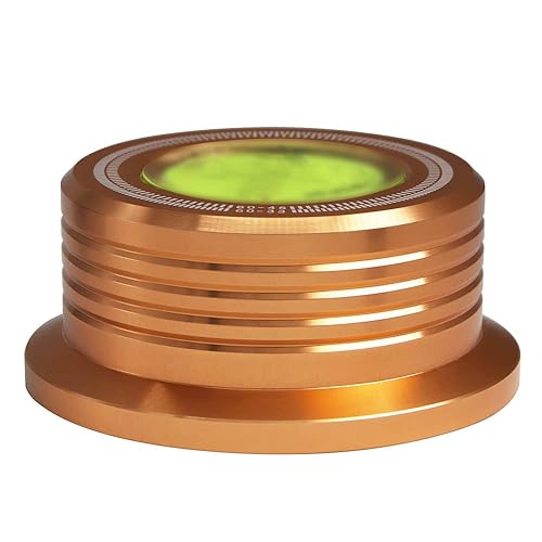 Tenlysound Record Stabilizer Weight LP Weight 10.5Oz Turntable Weight Bubble Level 60Hz Speed Measure Strobe Scale Record Puck Aluminum Vinyl Clamp