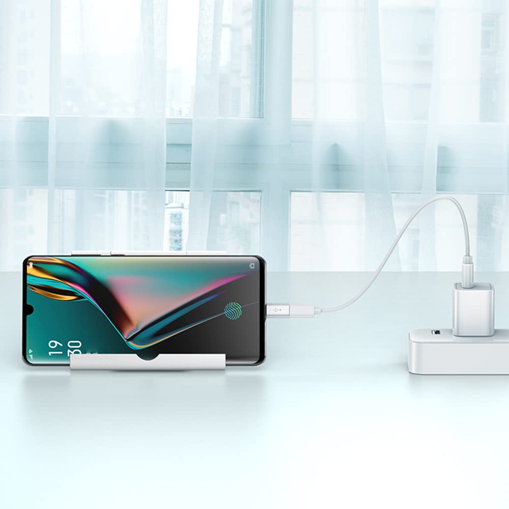 Adapter Micro USB to USB C (4 Pack), Micro-USB Female to USB-C Male OTG Adapter Compatible with Samsung Galaxy, LG, Huawei, Type-C Phones, Tablets